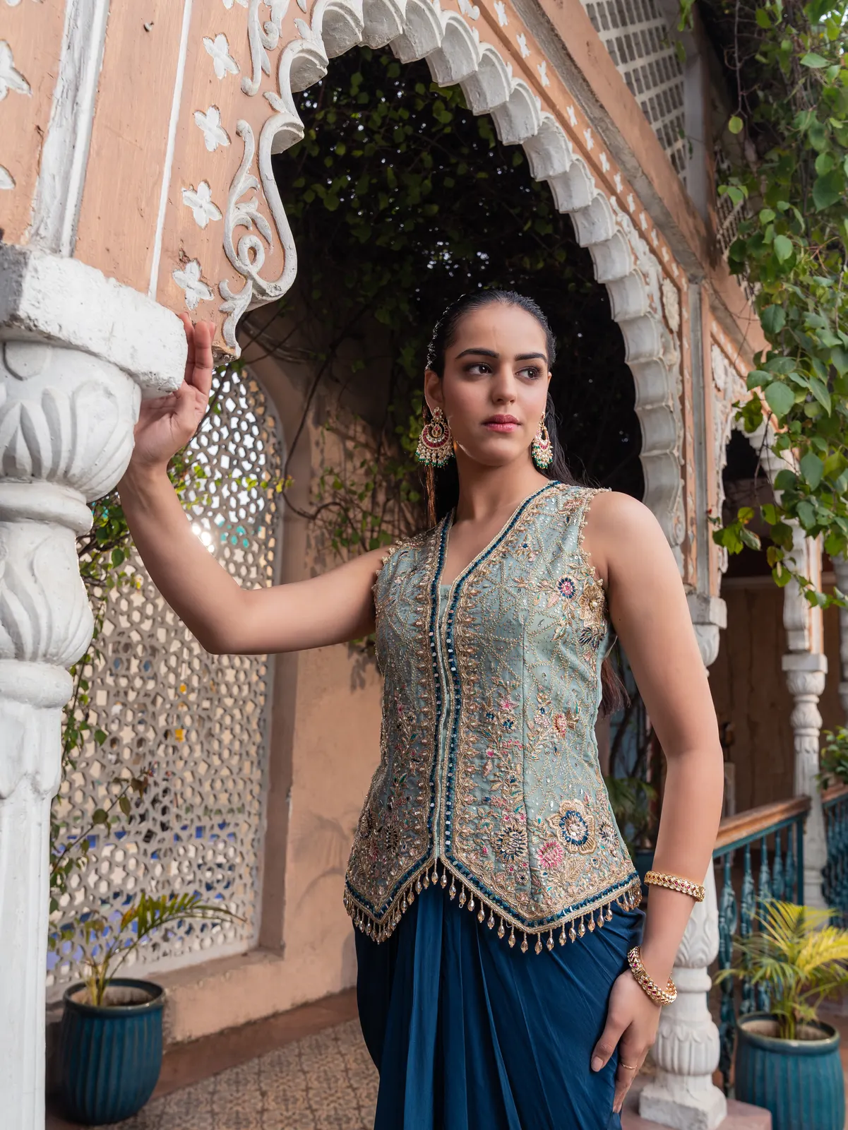 Chikankari Kurti Palazzo Set