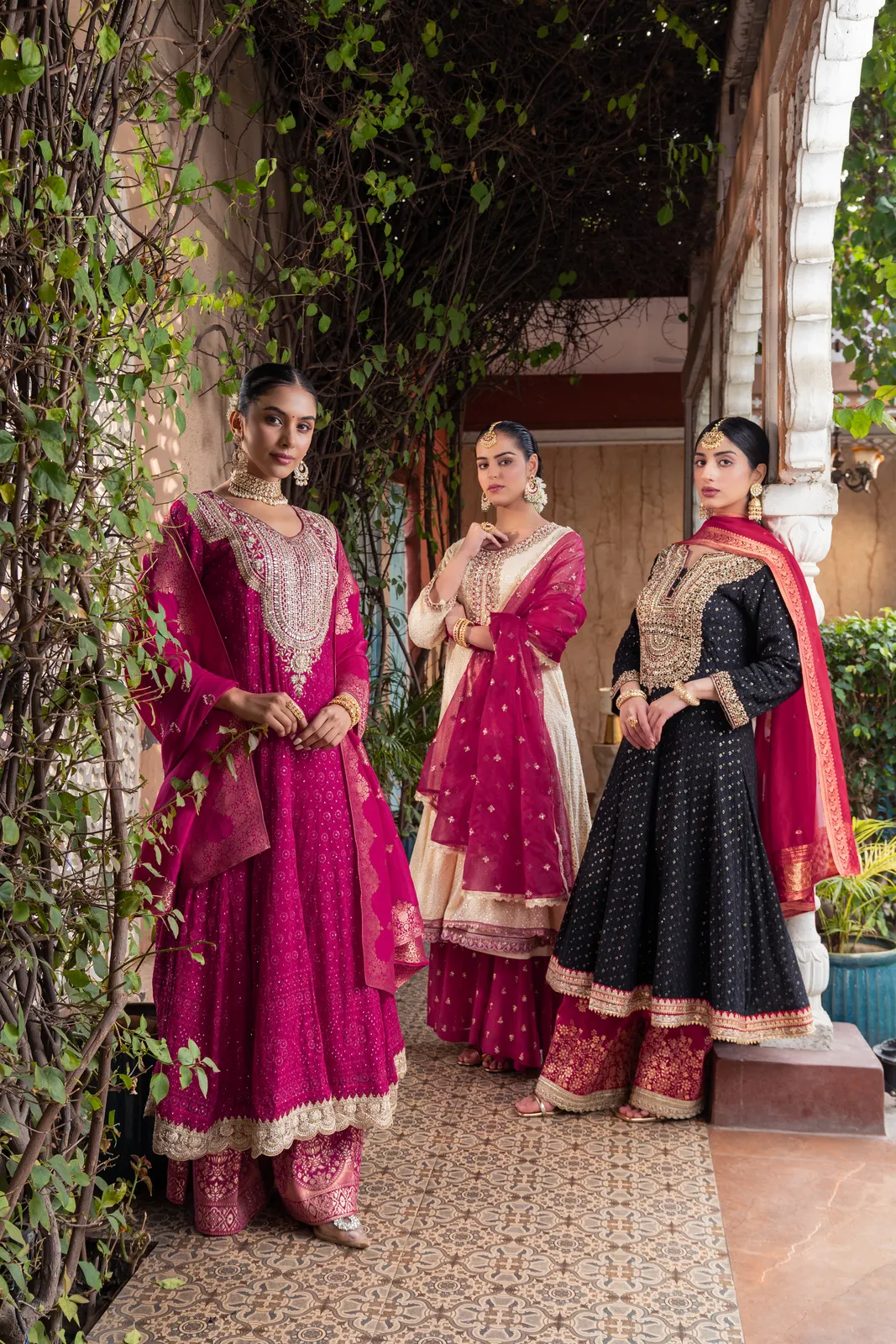 Anarkali Flared Floor-Length Gown
